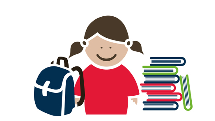Icon of girl and books